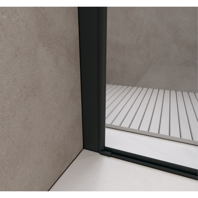34 "X 72" Bifold Shower Door, 1/4"(6Mm) Tempered Glass Aluminum Frame, Explosion Proof Film
