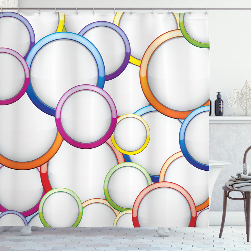 Shower Curtain with Hooks Included, 70"H x 69"W