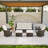 6-Piece Outdoor PE Brown Wicker Rattan Wide Armrest Swivel Glider Seating Group Patio Conversation Set with Olefin Thick Cushions-360977057