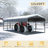 Steel Carport, Galvanized Multiple Sizes-105356539-88382202