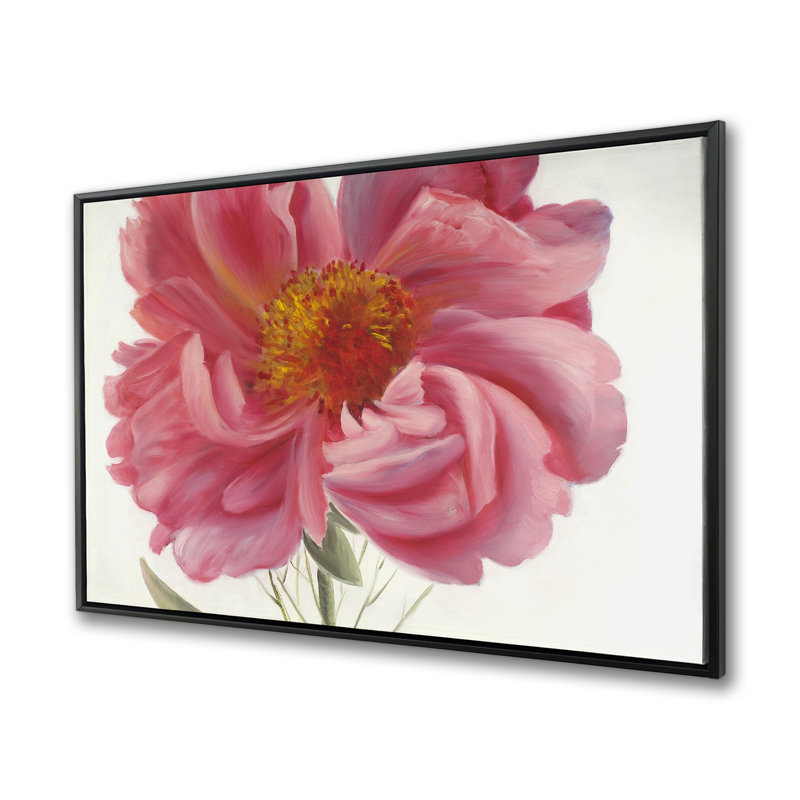 Toile avec fleur de pivoine rose | Art floral
