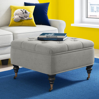 Serta Abbot Square Tufted Ottoman with Storage Space