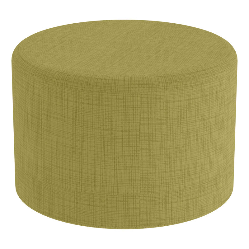 Tabouret cylindrique structuré en savoir plus, H 14 po x l 18 po x P 18 po, Vert hachuré
