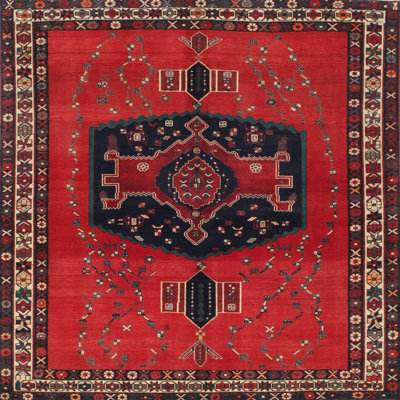 Tapis traditionnel rouge / noir