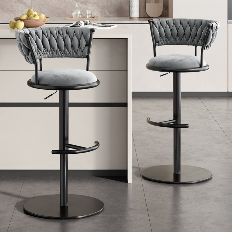 Chaises d'appoint grises à dossier rembourré (lot de 6), 6