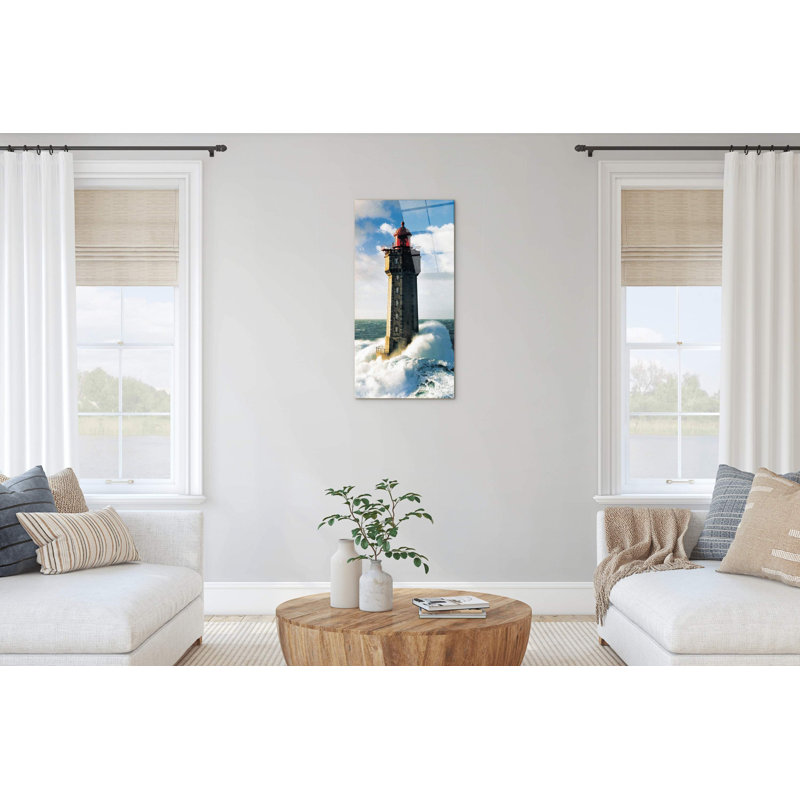 Lighthouse I By Art Studio 100cm H X 50cm W CrystalArt Material Acrylic Glass Effect, Frameless Panel Lightweight Ready to Hang