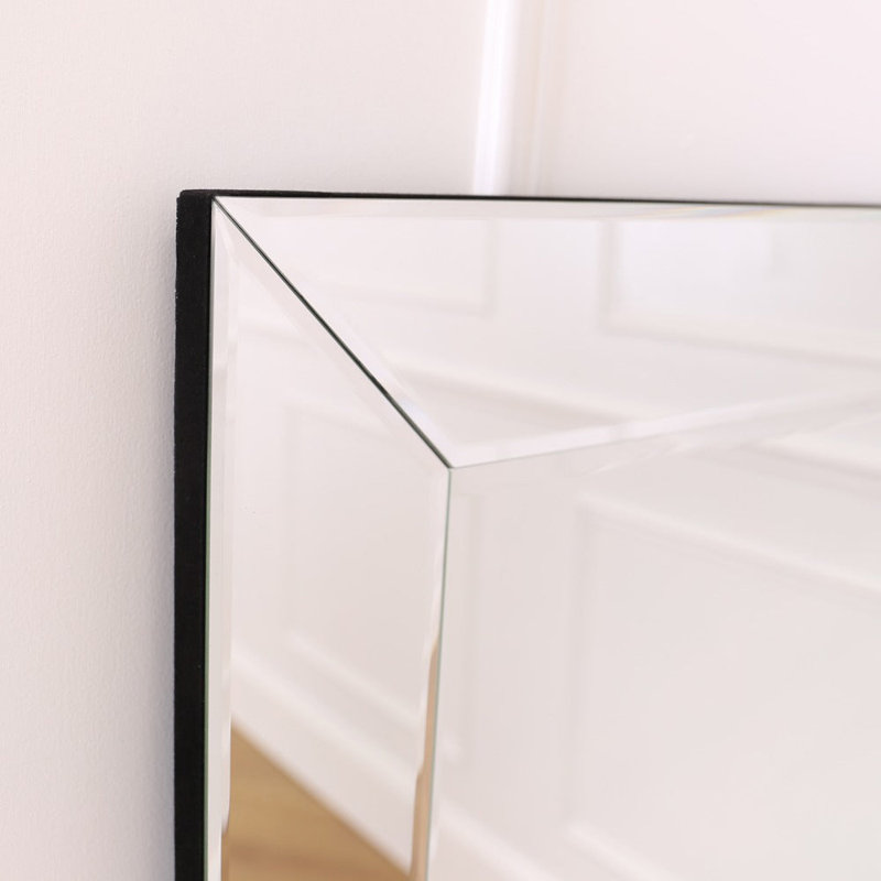 LARA Glass Frame Venetian Wall Mirror, 90cm H x 60cm W