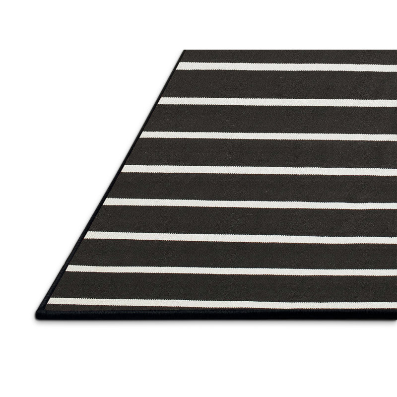 Bleu contemporain/Tapis décoratif blanc, Rectangle 3 pi x 5 pi