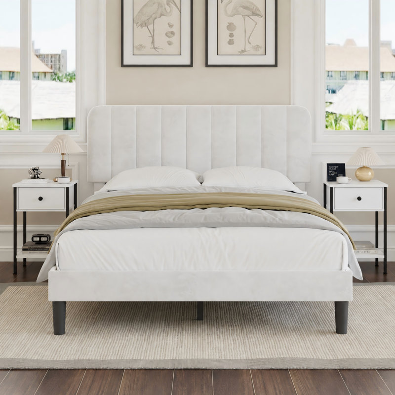 3 Piece Upholstered Bedroom Set, Queen