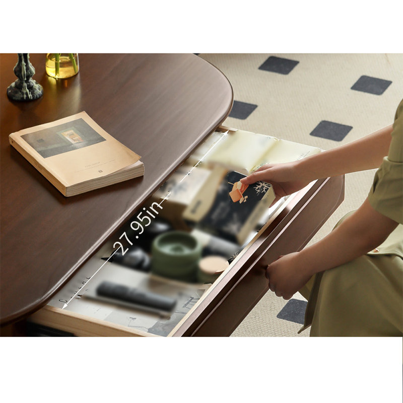 Solid wood TV stand and coffee table combination