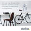 delta Alloy Wall Mounted Foldable 2 Bike Rack With Shelf