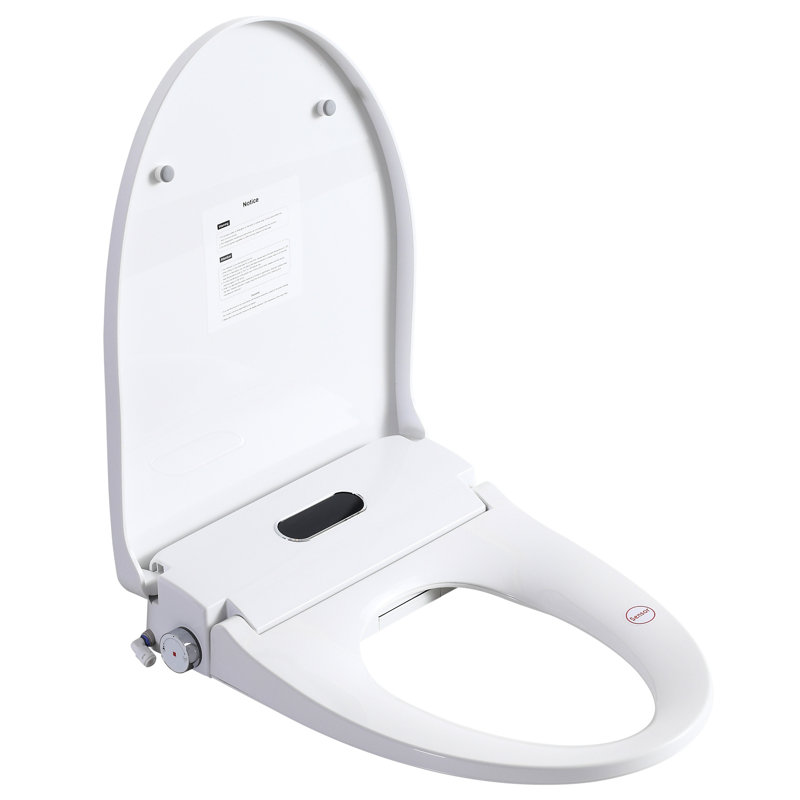 Portable Bidet Toilet Seat With Sensor Auto Open/Close, Digital Display, Side Control Mode, Four Heating Options For Elongated Toilets In Bathroom Smart Water Temperature Adjustment, And Night