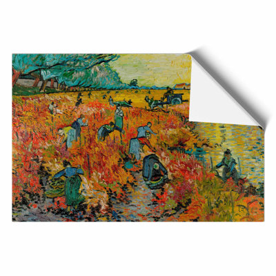 Red Vineyard At Arles by Vincent Van Gogh - No Frame Painting