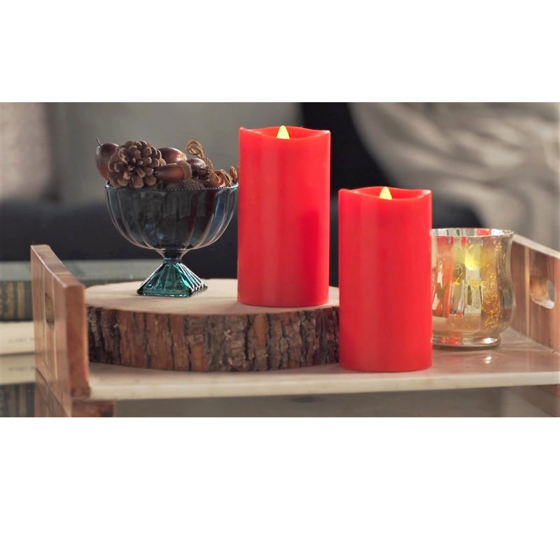 Bougie DEL sans cire sans flamme, Rouge