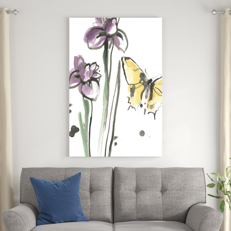" Ink Wash Garden IV ", 48" H x 32" W x 1" D
