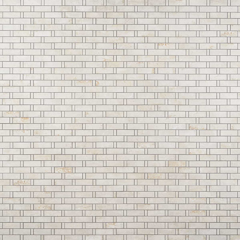Portrait Weave Matte Porcelain Mosaic, Ivory