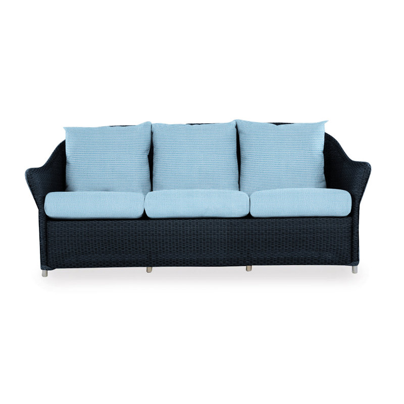 Weekend Retreat Outdoor 3 - Seat Patio Sofa, Stratosphere Cloud, Ebony