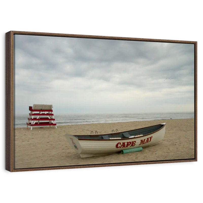 Bateau Cape May, 37 po x 25 po, Cadre flottant en noyer