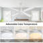 52 po Ventilateur de plafond à DEL 4 pales avec abat-jour en verre-73502112-73502114-73502113