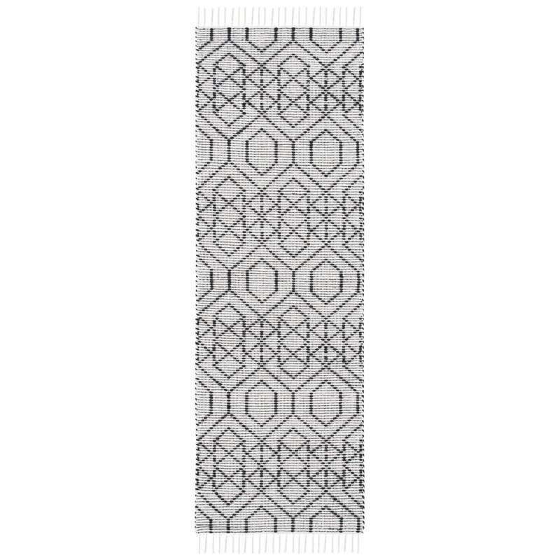 Montauk Hand Loomed Cotton Geometric Rug, Runner 2'3" x 7'