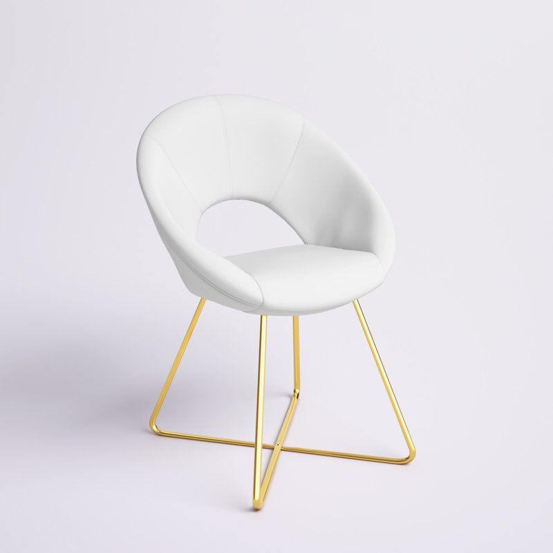 Paislee Velvet Accent Chair, White Velvet