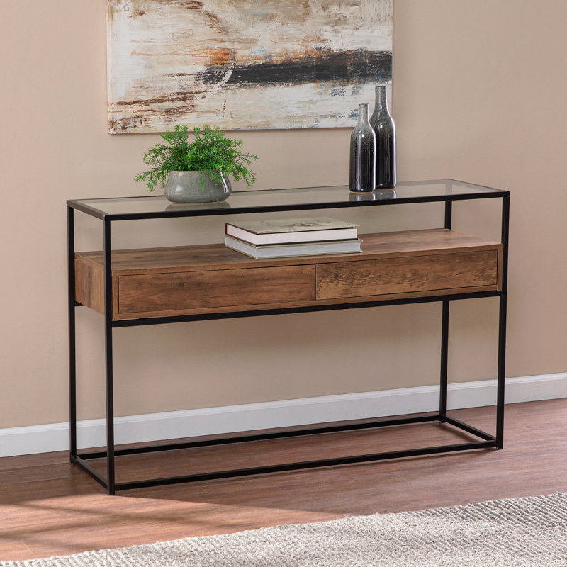 Console en verre avec rangement