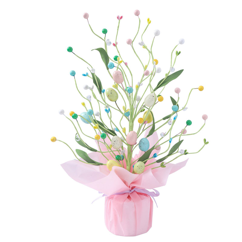 Oeufs de Pâques, plantes en pot, décorations des Fêtes, Multi-couleur