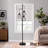 70" 3-lights Industrial Black Tree Floor Lamp