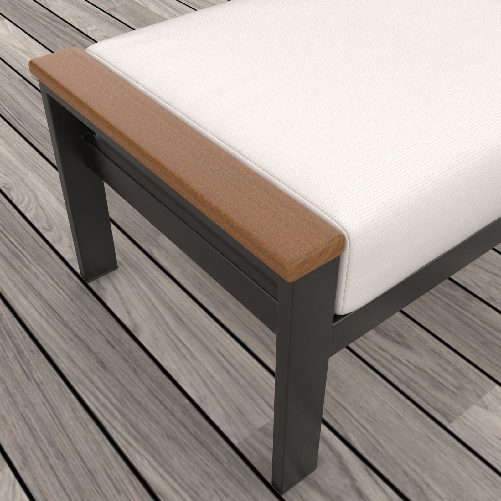 Townsend Sunbrella® Patio Ottoman, Sunbrella Canvas Natural, Brown, Yes