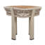 Table d'appoint en bois d'acacia à finition teck, table de bout d'extérieur pour patio avec corde beige et structure en métal naturel d'une capacité de 120 lb, table d'appoint carrée pour la cour, le balcon et le salon
