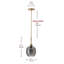 Luminaires suspendus en verre à intensité variable 1 lumière Stenson Farmhouse