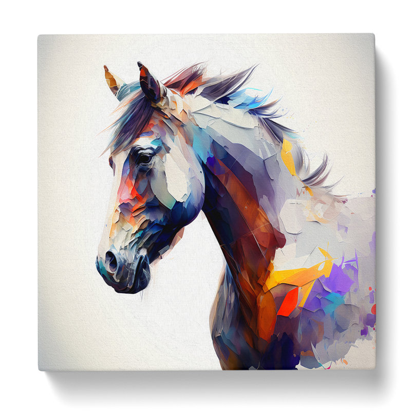 Pony Abstract - No Frame Print, 35cm H x 35cm W x 3cm D
