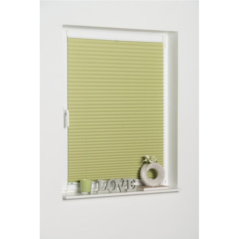 Cordless Room Darkening Pleated shade, 60 W x 130 L cm, Green