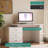Expandable Computer Desk with Hutch & Power Outlets for Bedroom/Study Room,White