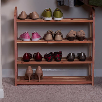 12 Pair Solid Wood Shoe Storage Bench