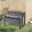 Boîte à fleurs surélevée 34 "x 34" x 28 "2, fabrication en bois pour la cour, le patio, les légumes, les herbes, les fleurs, gris par Raised Backyard Cultiver Veggies Herbs
