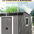 8 Ft X 6 Metal Shed For Garden With Inclined Slope Roof & Anchor - Stable (gray Storage Unit Galvanized Steel Panels