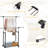 Lohan Metal Adjustable Rolling Clothing Rack