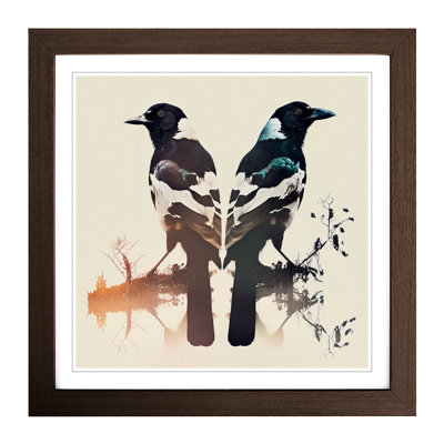 Magpie Double Exposure - Framed Print