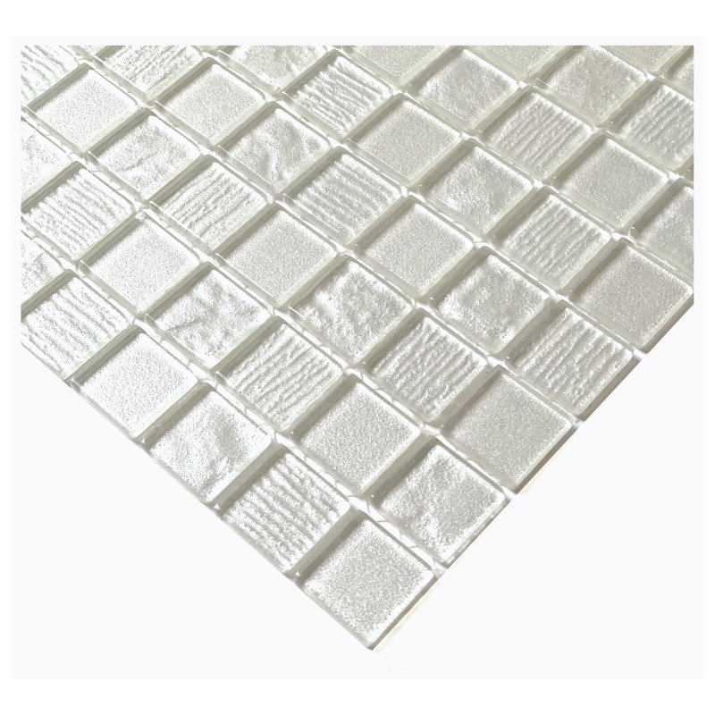 Bellagio Pearl White 1" x 1" Glass Grid Mosaic Wall & Floor Tile