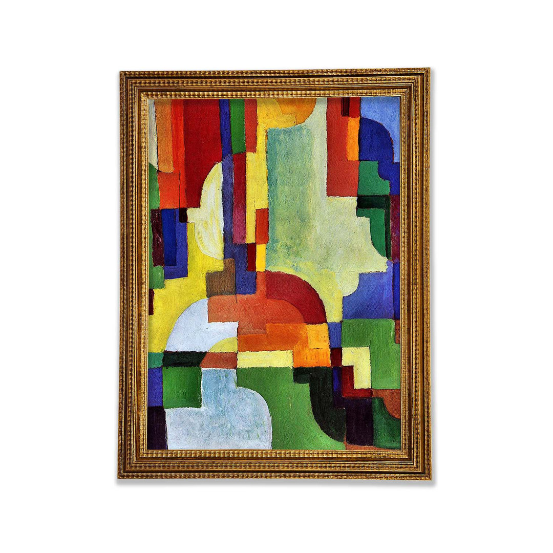 Gerahmtes Leinwandbild Coloured Forms 1 von August Macke