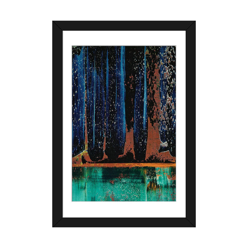 « intergalactic », reproduction sur toile, H 32 po x l 24 po x P 1 po, Papier avec cadre noir, Blanc