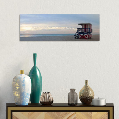 Lifeguard On The Beach, Miami, Miami-Dade County, Florida, USA by Panoramic Images - Wrapped Canvas Panoramic Print