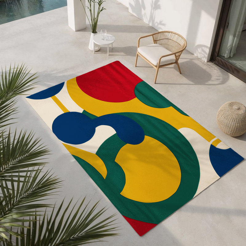 Tapis intérieur et extérieur Breezy Orbit, Rectangle 1 pi 6 po x 2 pi 6 po