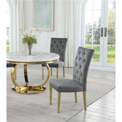 Ensemble de 2 chaises de salle à manger rembourrées Modern Velvet