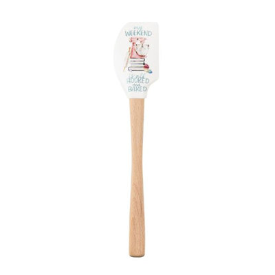 Spatulart® Booked and Baked Wood Handled Spatula