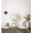 Raw Concrete Table Lamp with Aged Pewter Accents and Linen Shade-1610504789