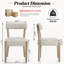 Linen Leather Solid Wood Side Dining Chairs-335698973