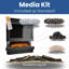 Media Wall Package 10 – 1300mm 3-Sided Electric Fireplace with LED Flame & TV Panel