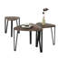 Ensemble de 3 tables basses gigognes industrielles avec tables de bout empilables et tables de chevet rétro pour le bureau à domicile